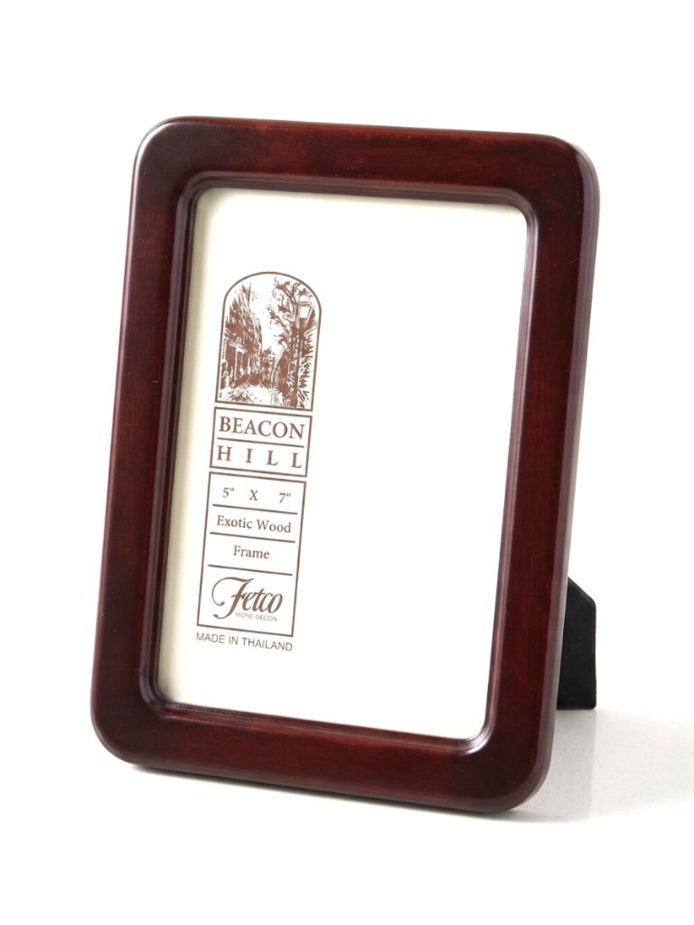 Fetco Beacon Hill Exotic Wood 5x7 Picture Frame Made in Thailand Dark Wood - VTG